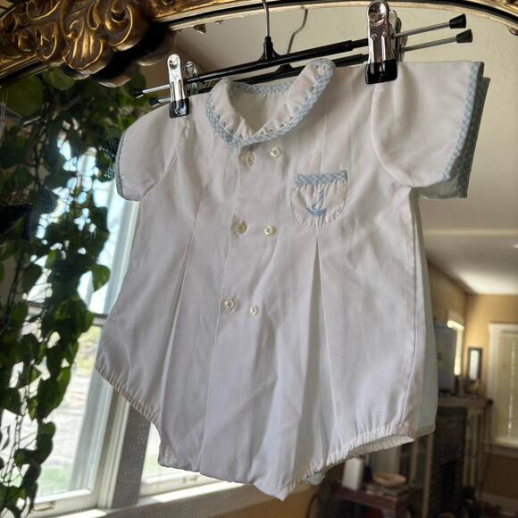 Vintage Sailor Onesie Infant Unisex Baby Spring Summer Cotton